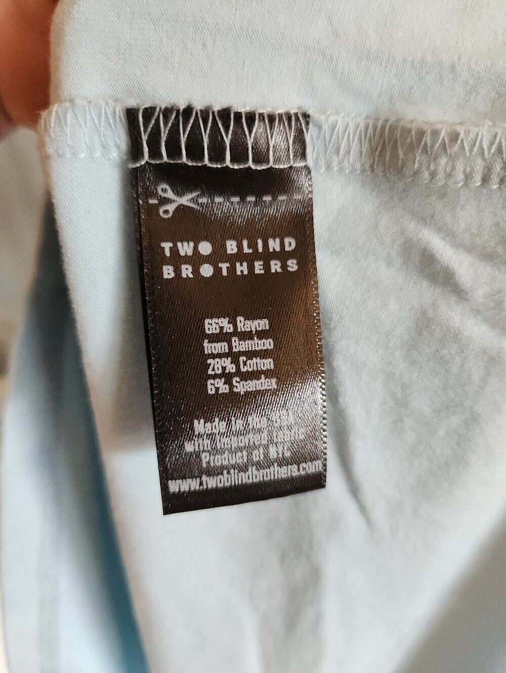 Two Blind Brothers Henly Short Sleeve Tee Soft Baby Blue Large - Picture 7 of 7